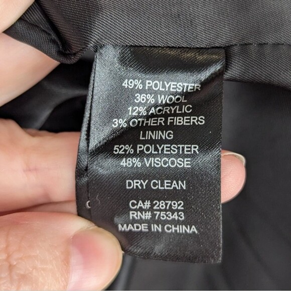 House of Harlow 1960 Houndstooth Wool Blend Double Breasted Blazer Coat Large - Picture 6 of 6